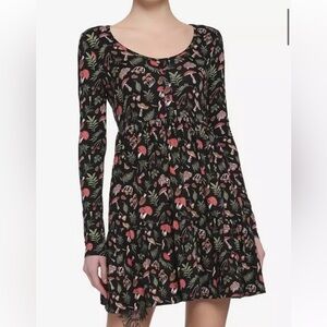 Woodland mushroom mini dress